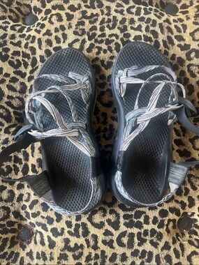 Chaco Z Cloud 2 Women’s Sandals Blue Teal Black Double Strap Toe Loop SZ 6